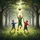 Three Children Jumping Soccer Green Grass Field - Outdoor Play Fun Gift Spare Tire Cover - 6