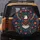 Bald Eagle Wings Spread Folk Art Floral Foliage Blooms Vines Stars Hearts - Gift for Wildlife Lovers Spare Tire Cover - 5