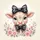Baby Cow Pink Roses Black Bow Green Foliage - Farmhouse Car Decor Cow Lover Spare Tire Cover - 6