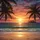 Fiery Tropical Sunset Ocean Beach Palm Trees Island - Travel Gear Gift Spare Tire Cover - 6
