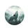 Majestic Howling Wolf Silhouette Evergreen Misty Forest - Nature Lover Gift Spare Tire Cover - 4