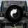 Intertwined Black White Cat Yin Yang Symbol - Cosmic Dust Cat Lover Decor Gift Spare Tire Cover - 1