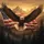 Bald Eagle American Flag Mountain Landscape - Independence Day Wildlife Gift Spare Tire Cover - 6