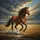 Powerful Bay Horse Gallop Storm Clouds Prairie - Wildlife Lover Gift for Horse Lover Spare Tire Cover - 6