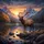 Majestic Bull Elk Mountain Lake Sunset - Wildlife Lover Gift Spare Tire Cover - 6