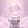 White Cat Pink Glasses Headphones Iridescent Bubbles - Car Decor Gift Spare Tire Cover - 6