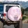 White Cat Pink Glasses Headphones Iridescent Bubbles - Car Decor Gift Spare Tire Cover - 3