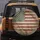 Heavily Weathered American Flag Faded Stars Stripes - Patriotic Heritage Display for Veterans Spare Tire Cover - 5