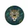Majestic Jungle Cat Yellow Eyes White Whiskers Tropical Foliage - Wildlife Lover Gift Spare Tire Cover - 4