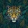 Majestic Jungle Cat Yellow Eyes White Whiskers Tropical Foliage - Wildlife Lover Gift Spare Tire Cover - 6