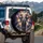 African Elephant Tusks Cosmic Energy Burst - Wildlife Lover Gift Spare Tire Cover - 3