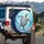 Iridescent Sea Turtle Underwater Scene - Ocean Decor Gift for Wildlife Lovers Spare Tire Cover - 3