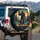 Dark Fur Creature Waving We Believe - Mountain Forest Wildlife Lover Gift Spare Tire Cover - 3