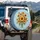 Lush Sunflower Bouquet Golden Wisps Sky Blue Field - Auto Decor Gift for Drivers Spare Tire Cover - 3
