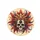 Adorned Skull Golden Headdress Exotic Feathers - Ornate Car Decor Gift Spare Tire Cover - 4
