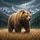 Grizzly Bear Snow-Capped Mountains Pine Forest Wilderness Landscape - Wildlife Lover Gift Spare Tire Cover - 6