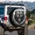 Grizzly Bear Roaring Dark Mist Forest - Wildlife Lover Gift Spare Tire Cover - 3