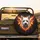 White Fluffy Terrier Dog Head Fiery Wings Golden Feathers Stardust Nebula - Dog Lover Gift Spare Tire Cover - 2
