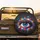 Large Human Eye Blue Iris Long Eyelashes Dark Charcoal Background - Travel Essentials Spare Tire Cover - 2