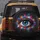 Large Human Eye Blue Iris Long Eyelashes Dark Charcoal Background - Travel Essentials Spare Tire Cover - 5