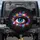 Large Human Eye Blue Iris Long Eyelashes Dark Charcoal Background - Travel Essentials Spare Tire Cover - 1