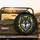 Wolf Head Yellow Eye Paint Splatter Black Grey White - Outdoor Vehicle Decor Gift Spare Tire Cover - 2