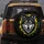 Wolf Head Yellow Eye Paint Splatter Black Grey White - Outdoor Vehicle Decor Gift Spare Tire Cover - 5