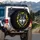 Wolf Head Yellow Eye Paint Splatter Black Grey White - Outdoor Vehicle Decor Gift Spare Tire Cover - 3