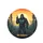 Sasquatch Peace Sign Forest Mountain Sunset - Wildlife Lover Gift for Bigfoot Enthusiast Spare Tire Cover - 4