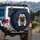 Fawn Pug Dog Peeking Torn Indigo Denim Void - Everyday Pet Lover Gift for Dog Owners Spare Tire Cover - 3