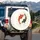 Koi Fish Cherry Blossom Gold Leaf Water Ripples - Zen Garden Car Decor Gift Spare Tire Cover - 3