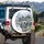 Majestic Three Grey Wolves Snowy Forest Blizzard - Wildlife Lover Gift Spare Tire Cover - 3