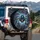 Menacing Spider Glowing Eyes Lightning Storm Web - Wildlife Lover Gift Spare Tire Cover - 3