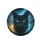 Black Cat Glowing Blue Eyes Lightning Bolts Storm Sky - Wildlife Lover Gift Spare Tire Cover - 4