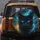 Black Cat Glowing Blue Eyes Lightning Bolts Storm Sky - Wildlife Lover Gift Spare Tire Cover - 5