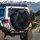 Black Wolf Head Glowing Amber Eyes - Mystical Wildlife Lover Gift for Animal Enthusiasts Spare Tire Cover - 3