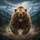 Powerful Charging Grizzly Bear Mountain Landscape - Wildlife Lover Outdoor Adventure Gift Spare Tire Cover - 6