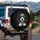Fluffy Black White Dog Expressive Eyes Paws - Dog Lover Car Decor Gift Spare Tire Cover - 3