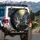 Majestic Gray Wolves Rugged Cliffs Pine Forest Golden Moon Waterfalls - Wildlife Lover Gift Spare Tire Cover - 3