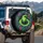 Vibrant Green Snake Bioluminescent Jungle Flora Outdoor Adventure Gear Spare Tire Cover - 3
