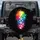 White Paw Prints Cascade Rainbow Wisps - Pet Lover Everyday Lifestyle Gift Spare Tire Cover - 1