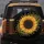 Magnificent Realistic Sunflower Golden Butterflies Black Background - Nature Lover Gift Spare Tire Cover - 5