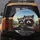 Raccoons Wearing Sunglasses Gripping Steering Wheel - Wildlife Road Trip Accessory Spare Tire Cover - 5