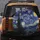 Flame Cypress Tree Village Skyline Glowing Stars Luminous Swirling Sky - Travel Essentials Spare Tire Cover - 5
