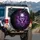 Surreal Face Purple Glasses Glowing Tendrils - Unique Auto Decor Gift Spare Tire Cover - 3