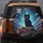 Black Cat Vintage Books Cosmic Galaxy - Fantasy Lover Gift for Bookworms Spare Tire Cover - 5