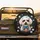 Fluffy White Dog Sunglasses Blue Daisies - Everyday Pet Lover Gift Spare Tire Cover - 2