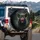 Excited Black Piglet Face Pink Tongue Snout Dark Forest Night - Pig Lover Farmhouse Gift Spare Tire Cover - 3