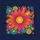 Daisy Flowers Stylized Bird Pink Orange Teal Yellow - Boho Lifestyle Gift Spare Tire Cover - 6