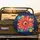 Daisy Flowers Stylized Bird Pink Orange Teal Yellow - Boho Lifestyle Gift Spare Tire Cover - 2